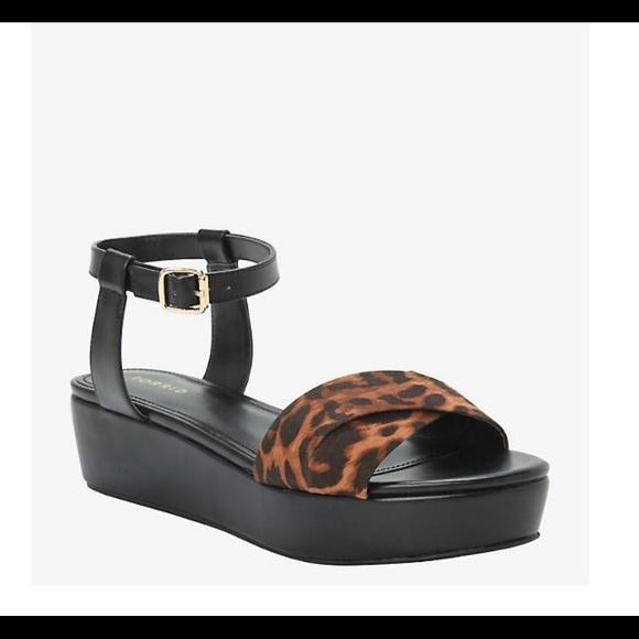 animal print flatforms